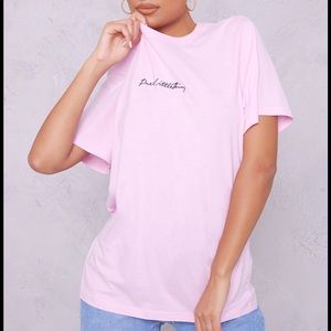 pretty little thing embroidered pink tee ♡